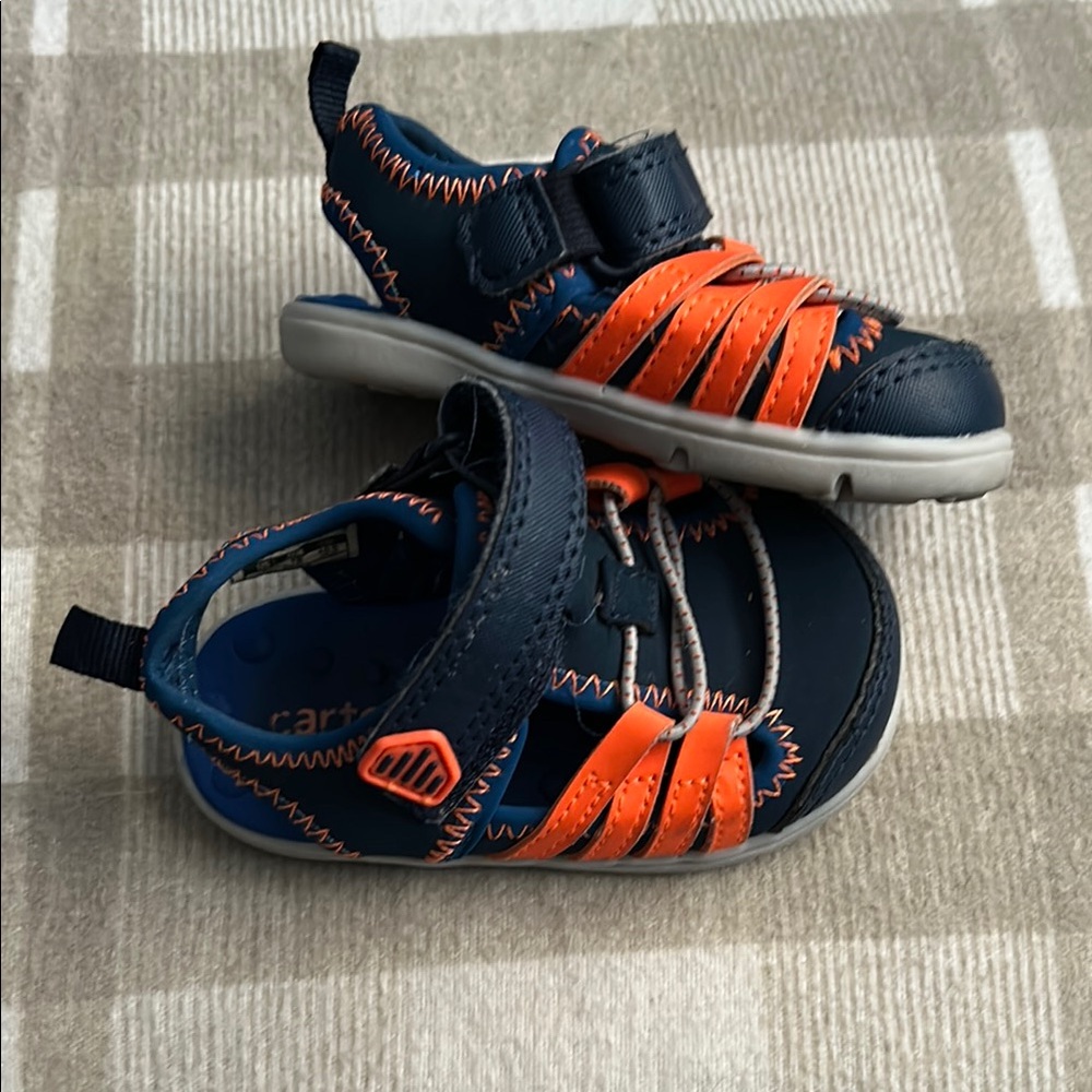 Carters Navy and Orange Shoes